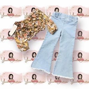 Toddler Crop top and flare jeans